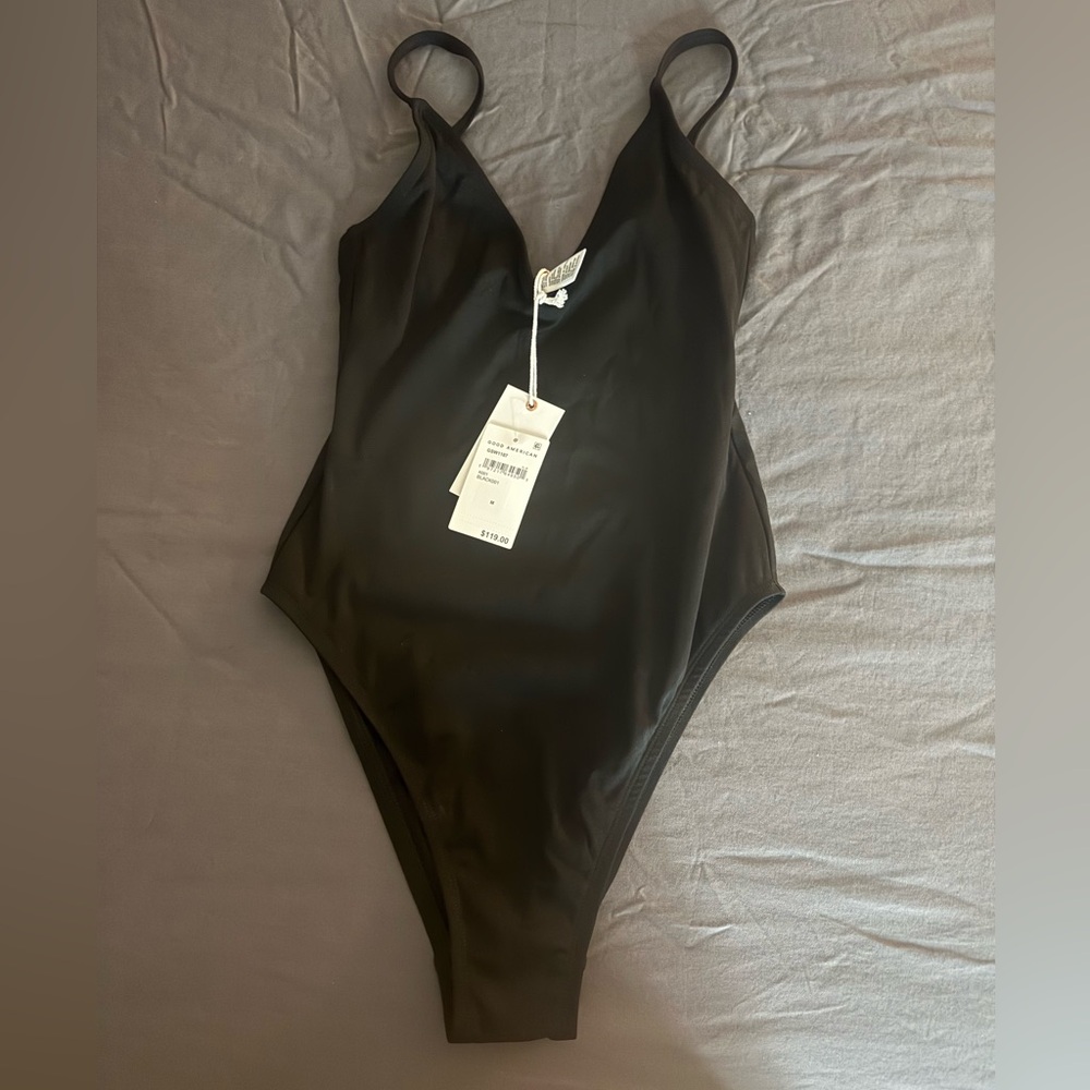 Good American Black One Piece Swimsuit